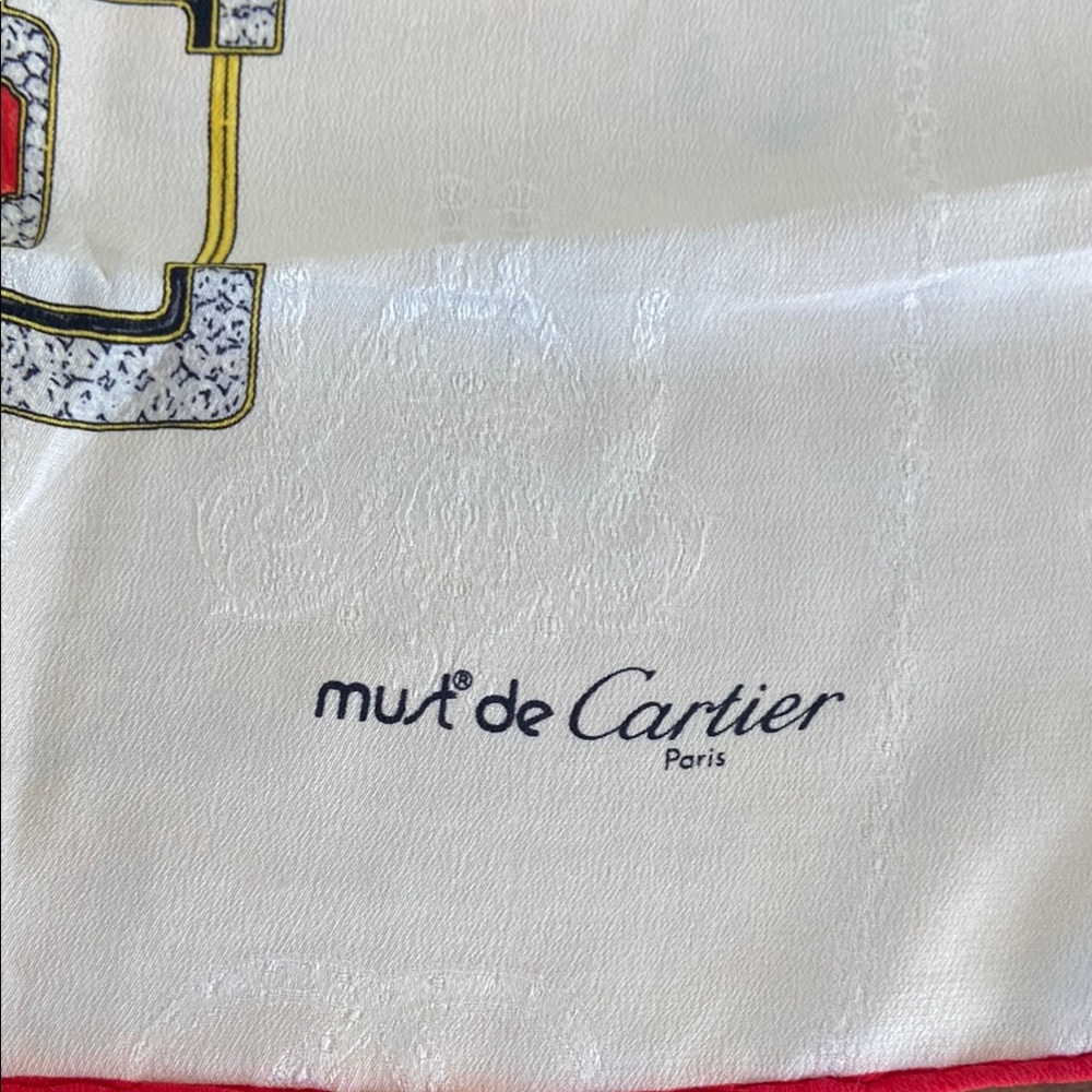 Cartier White and Red Scarf